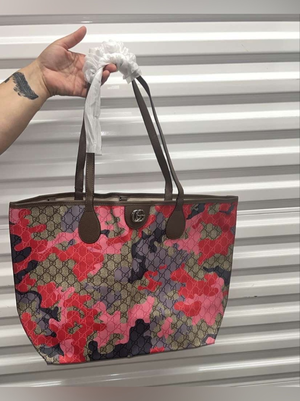 Cute fashion Pink Camo Supreme Canvas Tote